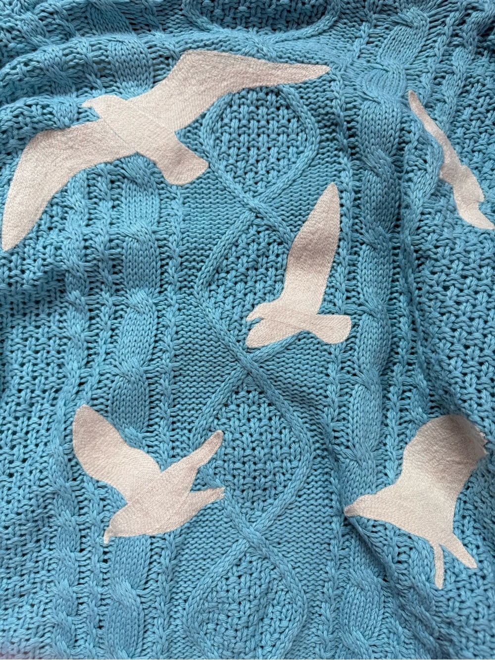 Taylor Swift Official 1989 Seagull Cable Knit Oversized Cardigan Blue M/L Rare - Picture 9 of 11